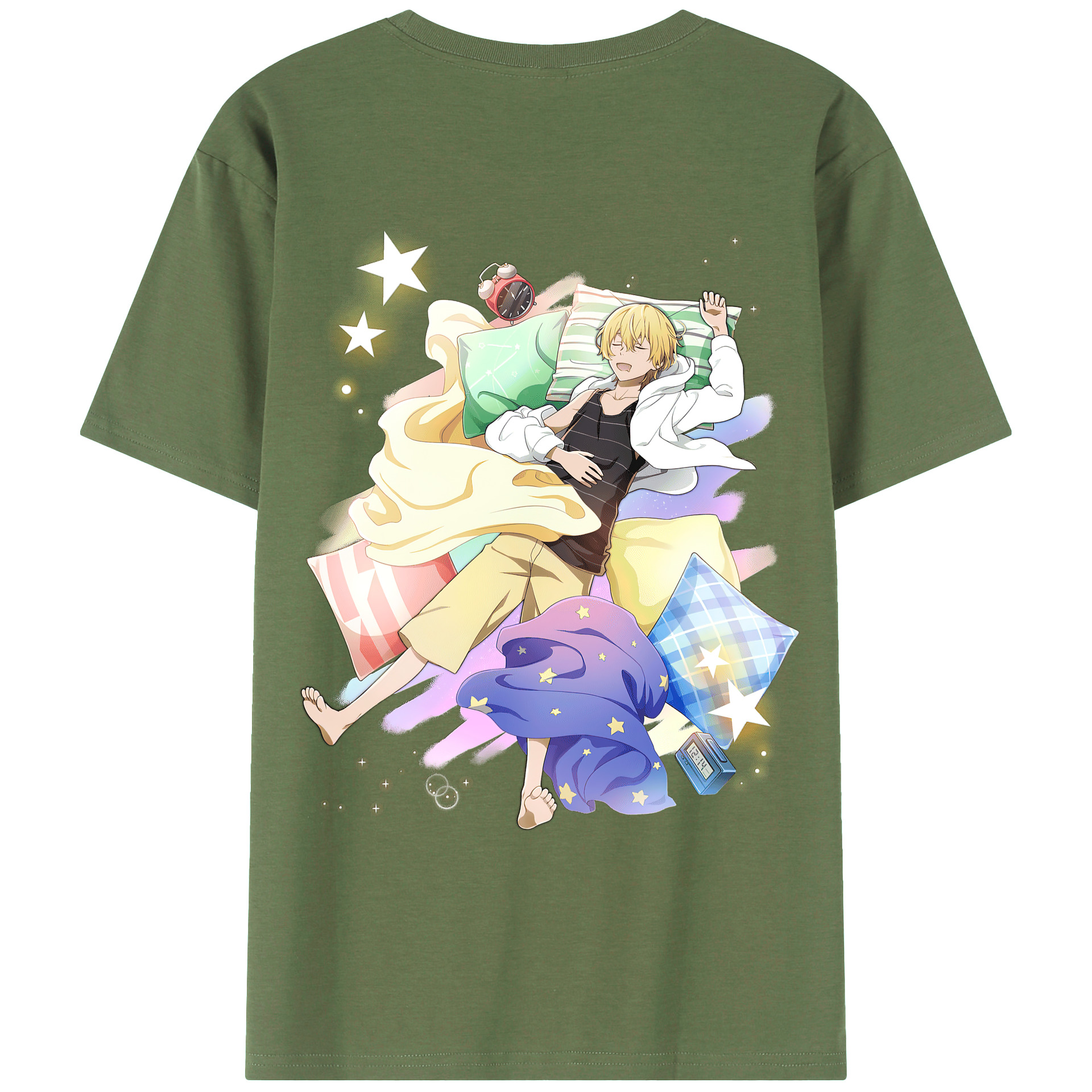 （画像用） 文豪ストレイドッグス Bungo Stray Dogs 綿100％ メンズ半袖Tシャツ（バックプリント） 通気性